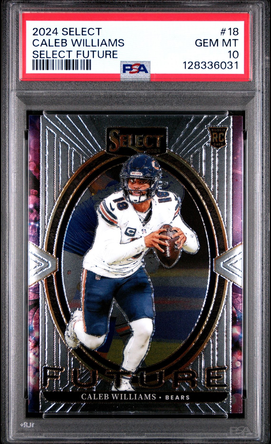 2024 Panini Select Select Future Caleb Williams #18 Gem Mt 10 front