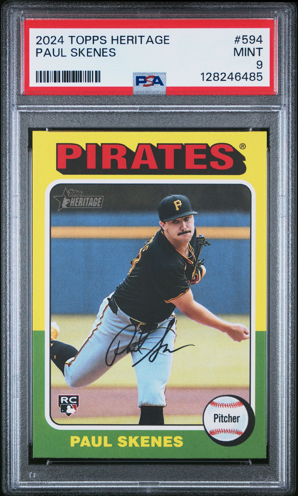 2024 Topps Heritage Paul Skenes #594 Mint 9 front