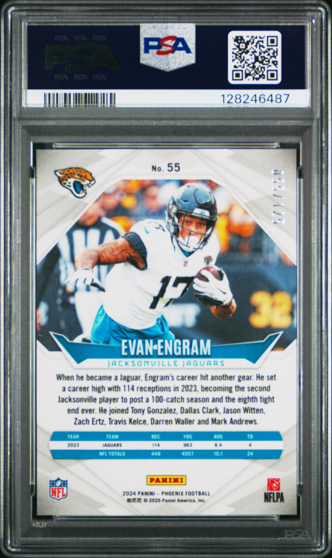 2024 Panini Phoenix Evan Engram #55 (Bronze Fade) Gem Mt 10 back