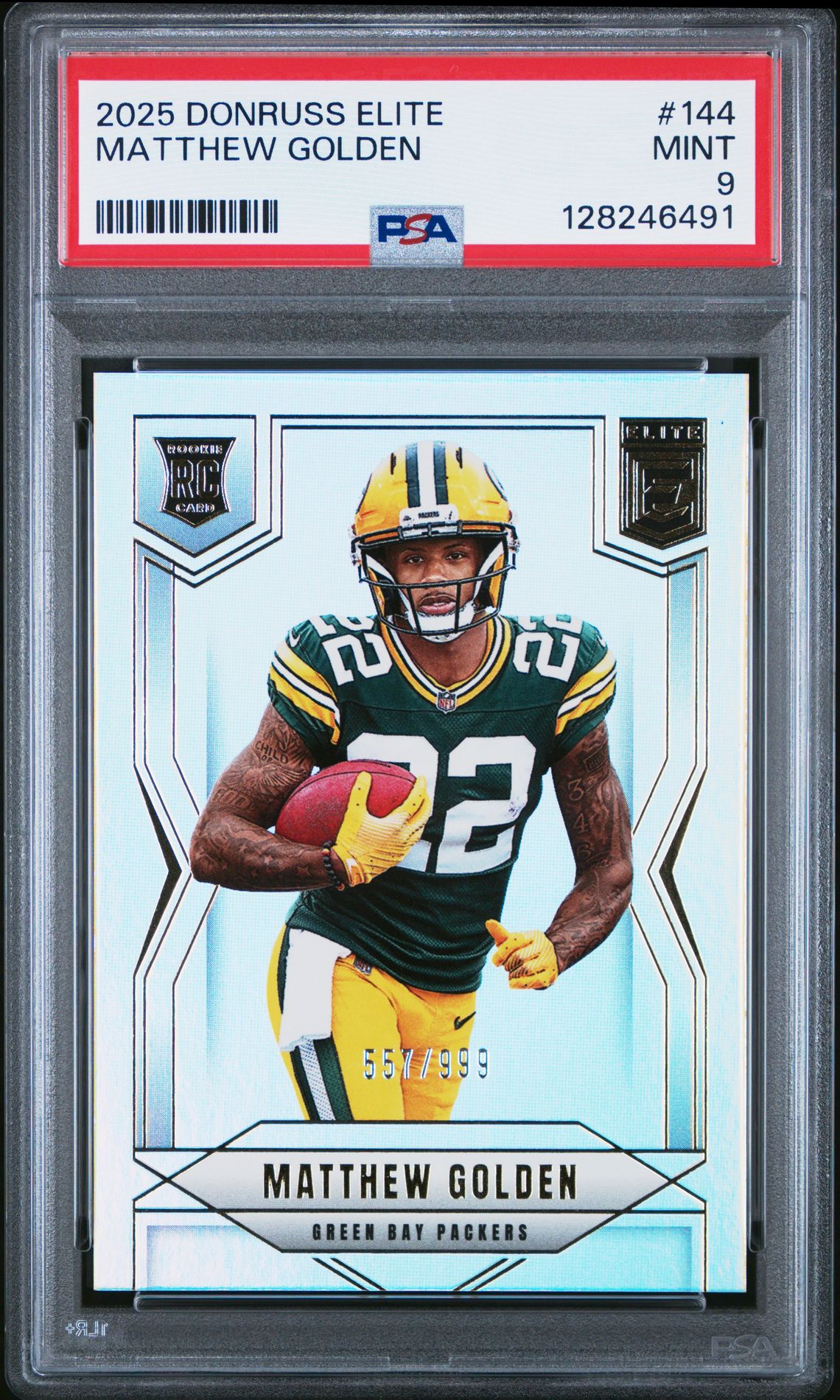 2025 Panini Donruss Elite Matthew Golden #144 Mint 9 front