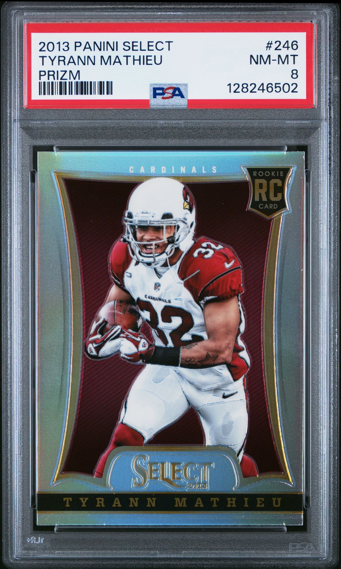 2013 Panini Select Tyrann Mathieu #246 (Prizm) Nm-Mt 8 front