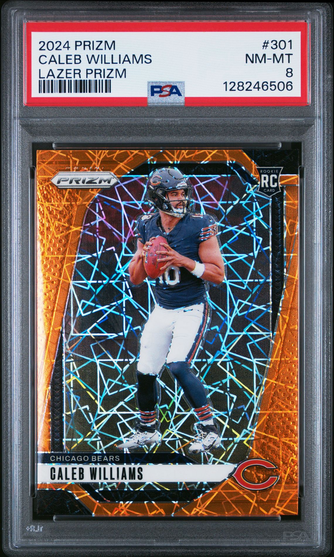 2024 Panini Prizm Caleb Williams #301 (Lazer Prizm) Nm-Mt 8 front