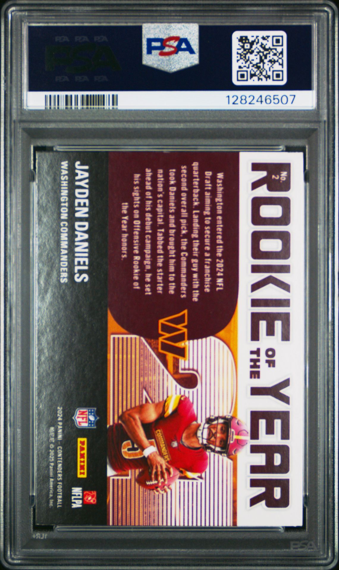 2024 Panini Contenders Rookie Of The Year Contenders Jayden Daniels #2 Nm-Mt 8 back