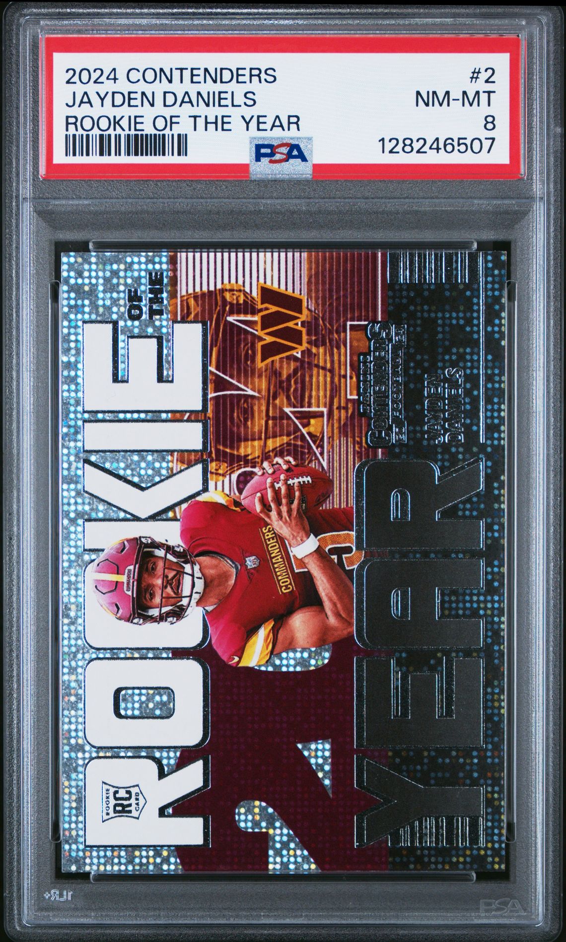 2024 Panini Contenders Rookie Of The Year Contenders Jayden Daniels #2 Nm-Mt 8 front