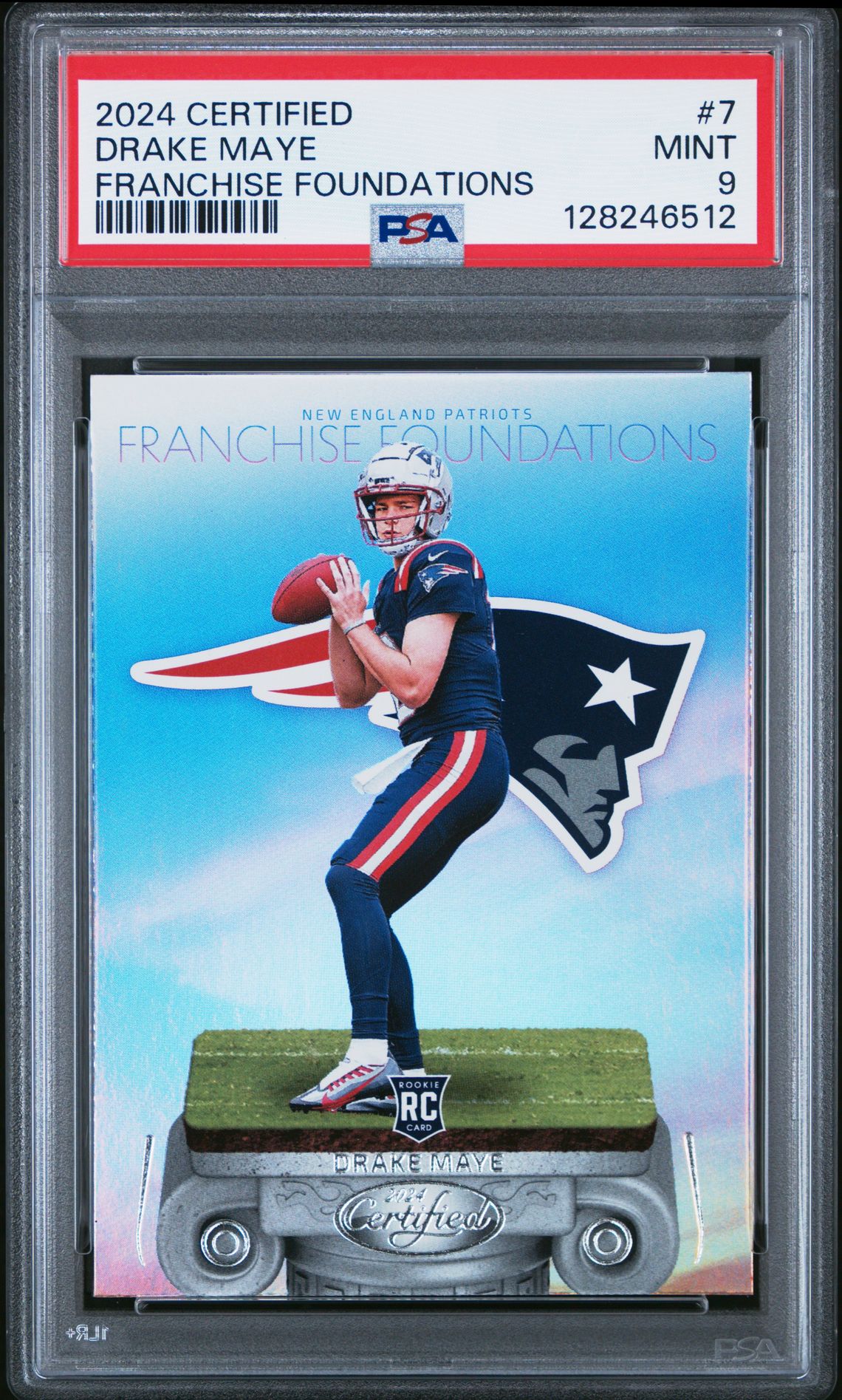 2024 Panini Certified Franchise Foundations Drake Maye #7 Mint 9 front