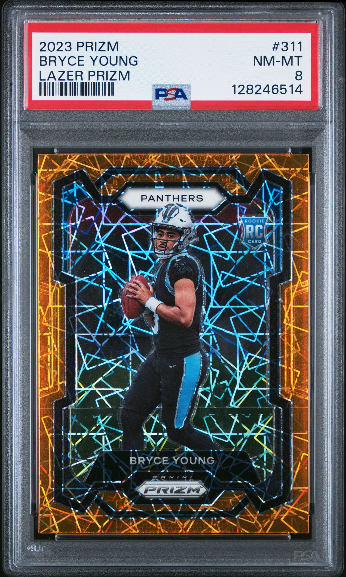 2023 Panini Prizm Bryce Young #311 (Lazer Prizm) Nm-Mt 8 front