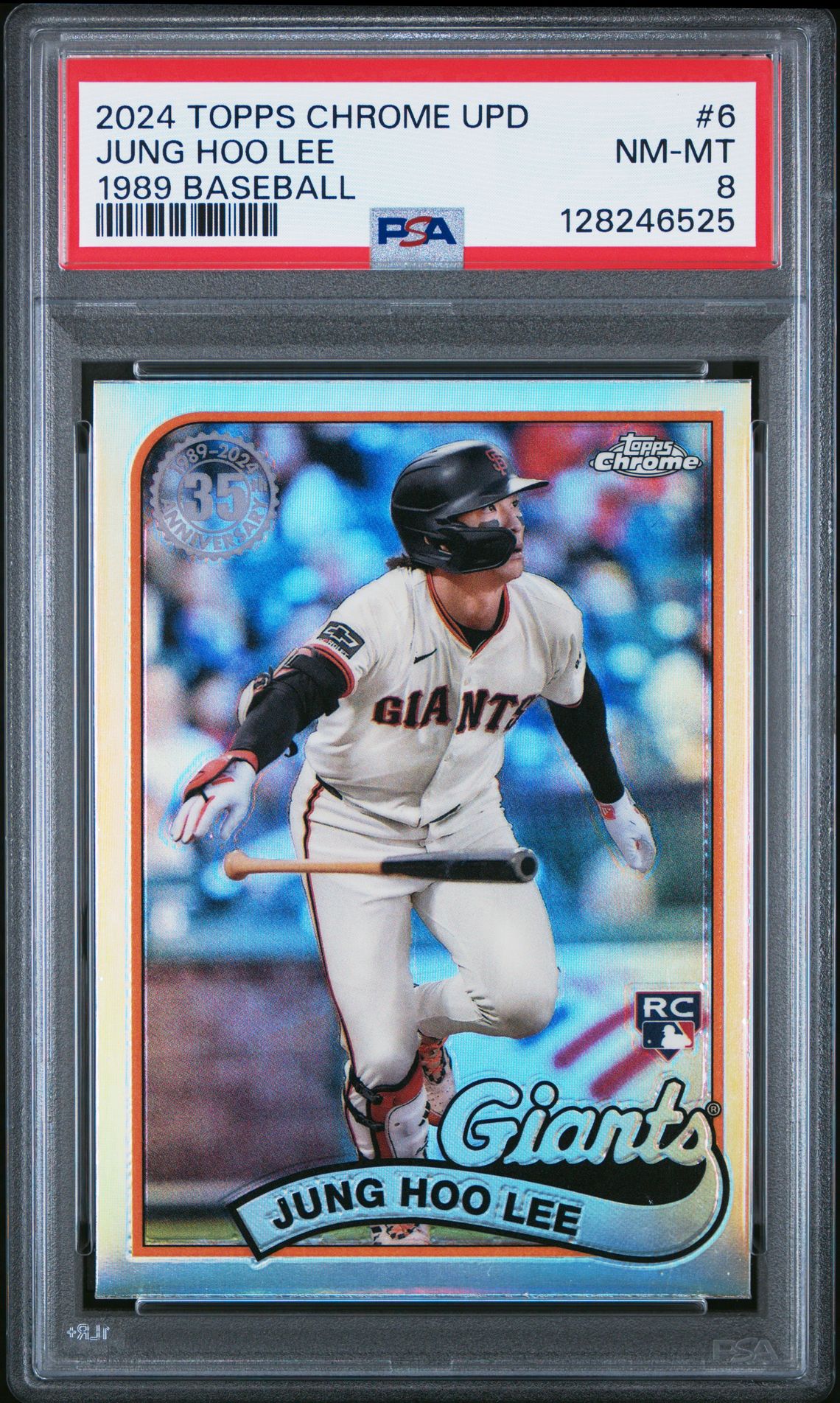 2024 Topps Chrome Update 1989 Topps Baseball Jung Hoo Lee #6 Nm-Mt 8 front