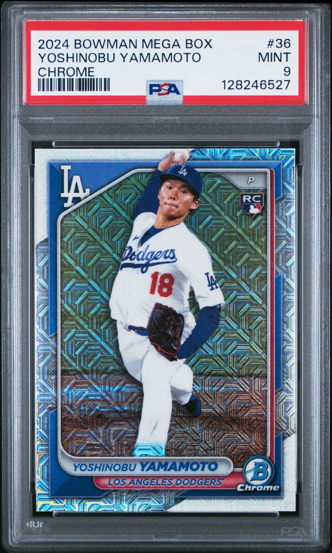 2024 Bowman Mega Box Chrome Yoshinobu Yamamoto #36 Mint 9 front