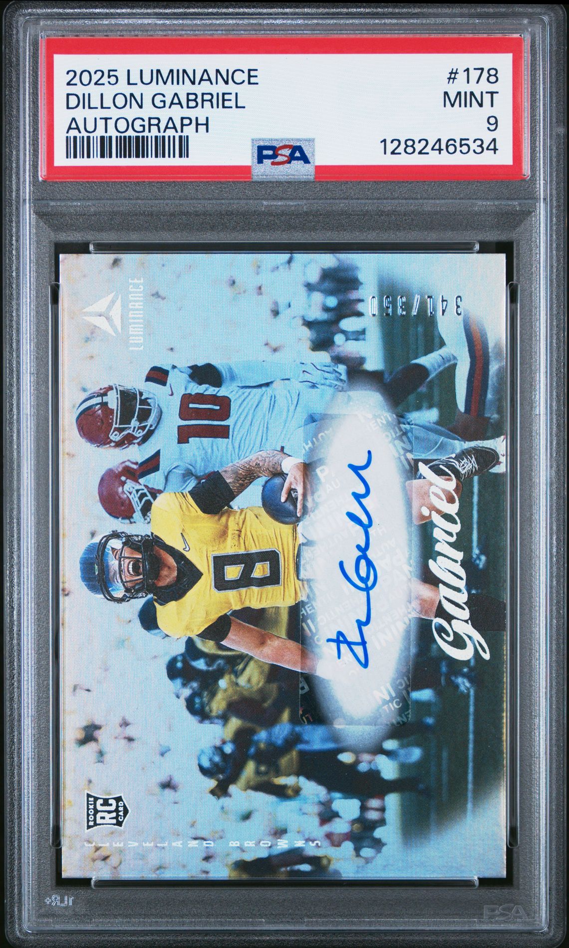 2025 Panini Luminance Dillon Gabriel #178 (Autograph) Mint 9 front