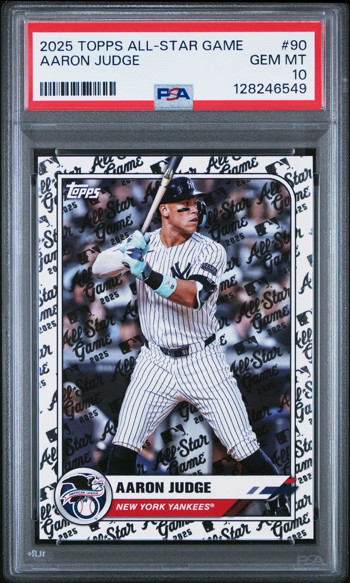2025 Topps All-Star Game Aaron Judge #90 Gem Mt 10 front