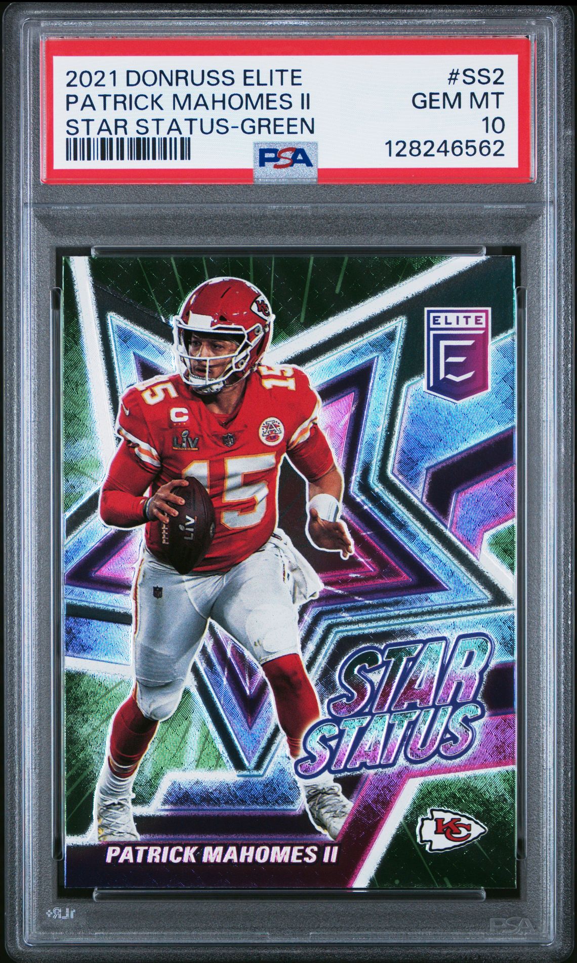 2021 Panini Donruss Elite Star Status Patrick Mahomes Ii #Ss2 (Star Status-Green) Gem Mt 10 front