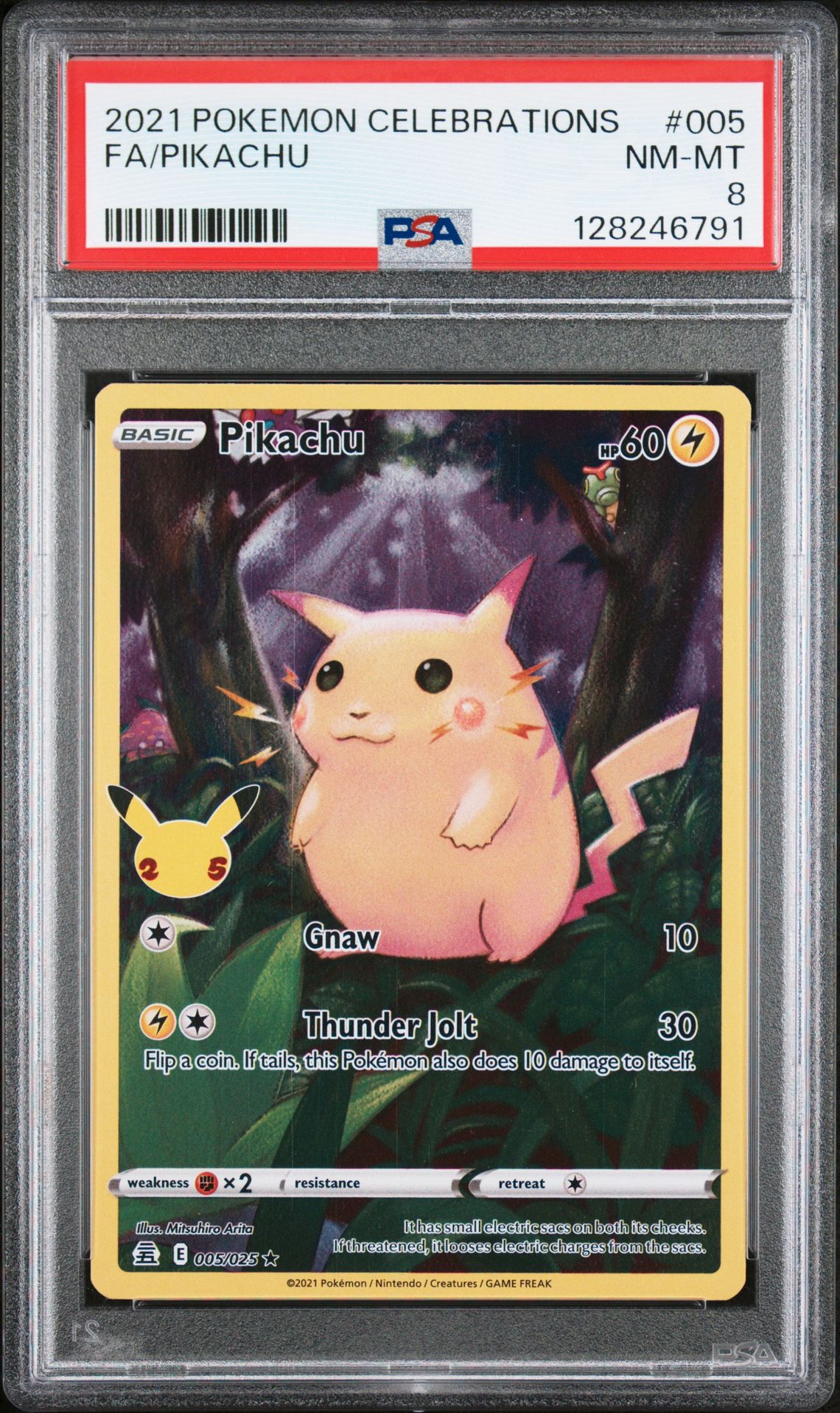 2021 Pokemon Celebrations Fa/Pikachu #005 Nm-Mt 8 front
