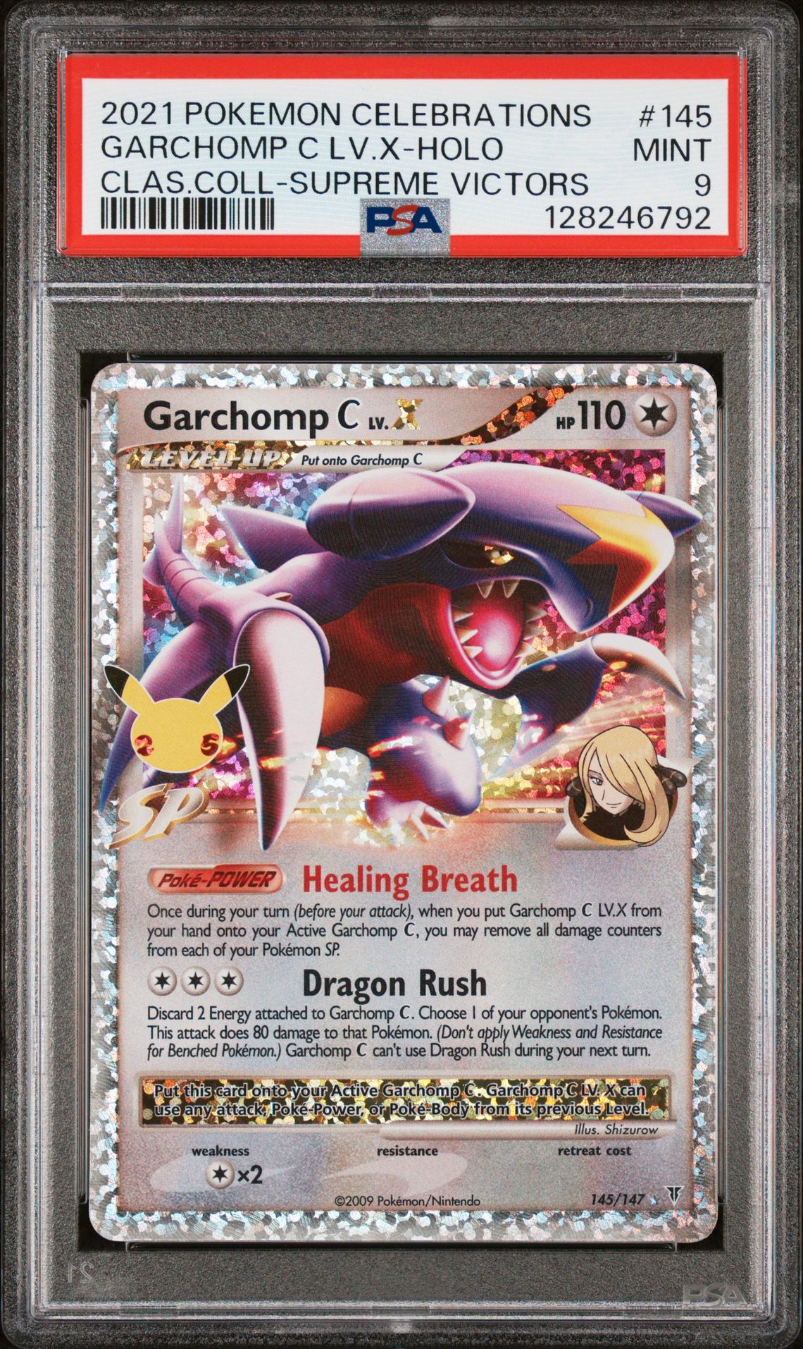 2021 Pokemon Celebrations Classic Collection Garchomp C Lv.x-Holo #145 (Clas.coll-Supreme Victors) Mint 9 front
