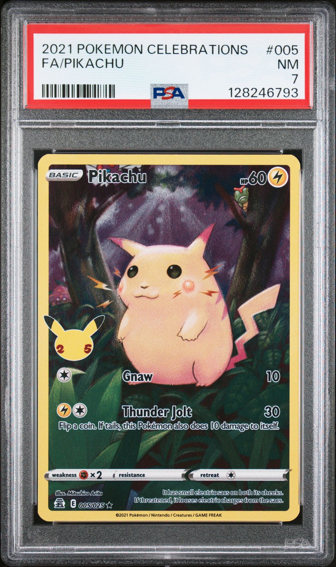 2021 Pokemon Celebrations Fa/Pikachu #005 Nm 7 front