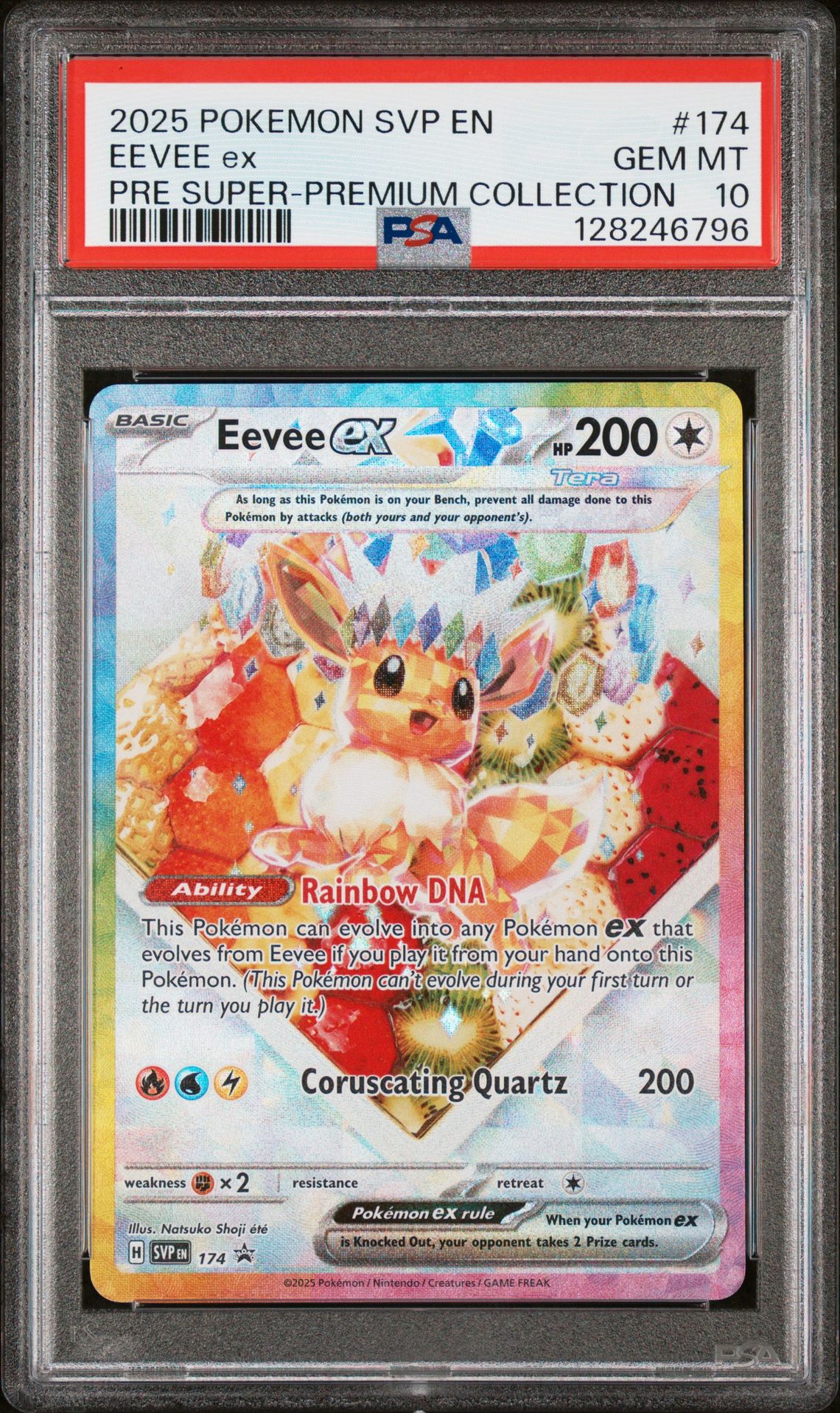 2025 Pokemon Svp En-Sv Black Star Promo Eevee Ex #174 (Pre Super-Premium Collection) Gem Mt 10 front