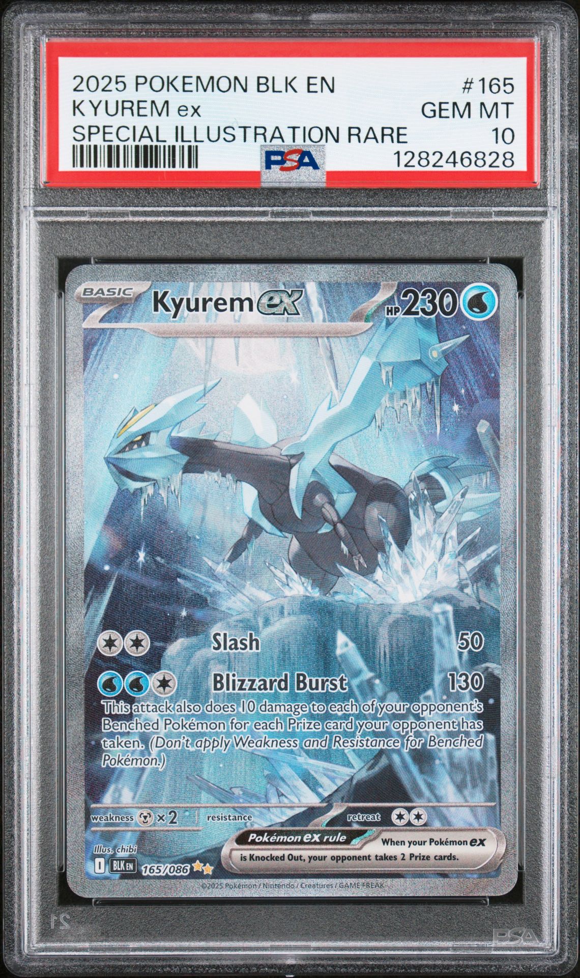 2025 Pokemon Blk En-Black Bolt Kyurem Ex #165 (Special Illustration Rare) Gem Mt 10 front