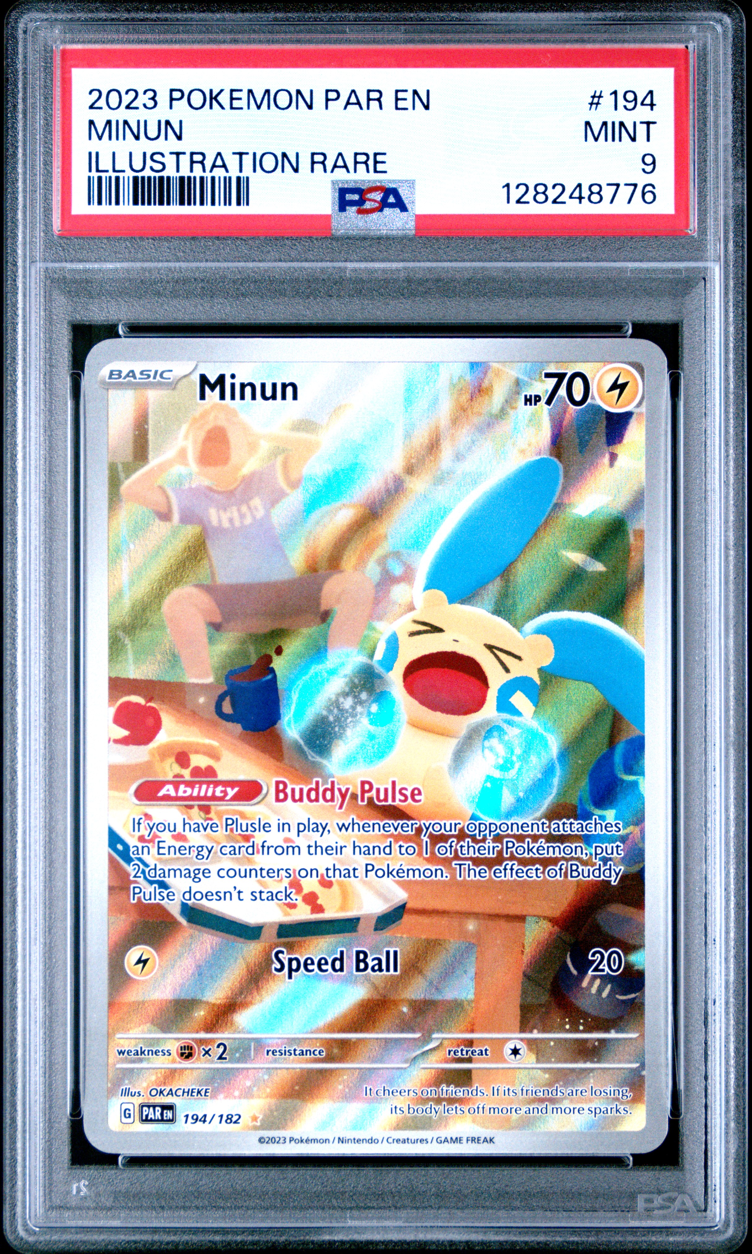 2023 #194 Minun PSA 9 Par EN-Paradox Rift