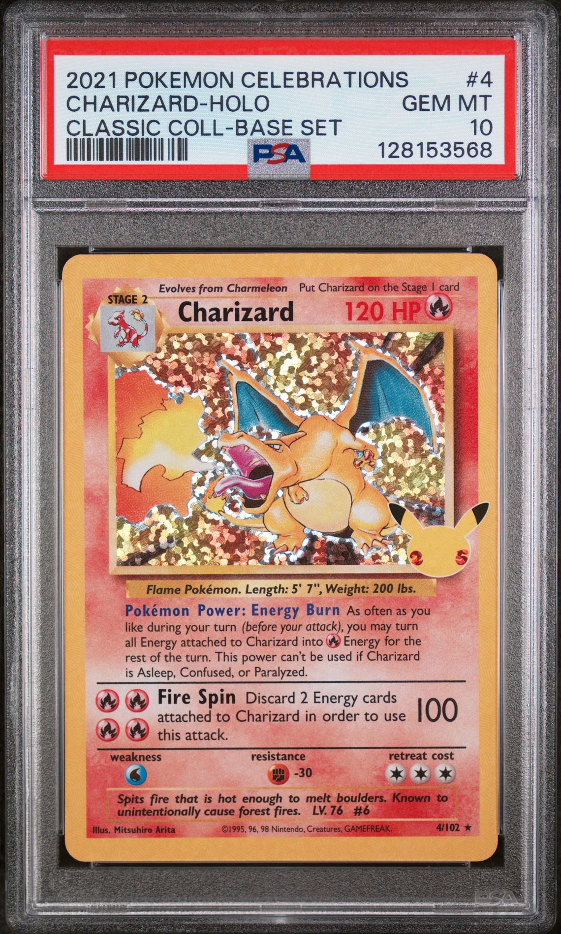 2021 Pokemon Celebrations Classic Coll-Base Set BASE SET #4 Charizard-Holo front