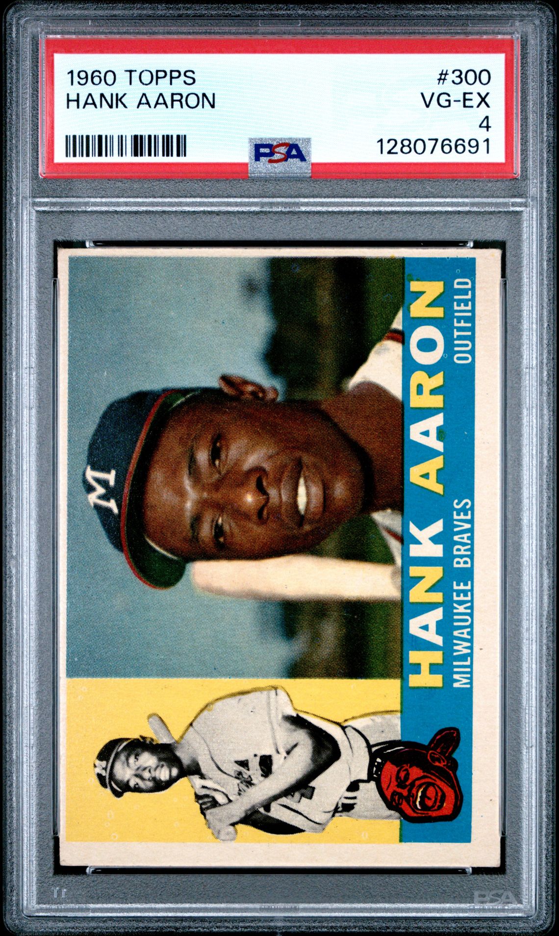 1960 Topps Hank Aaron #300 Vg-Ex 4 front