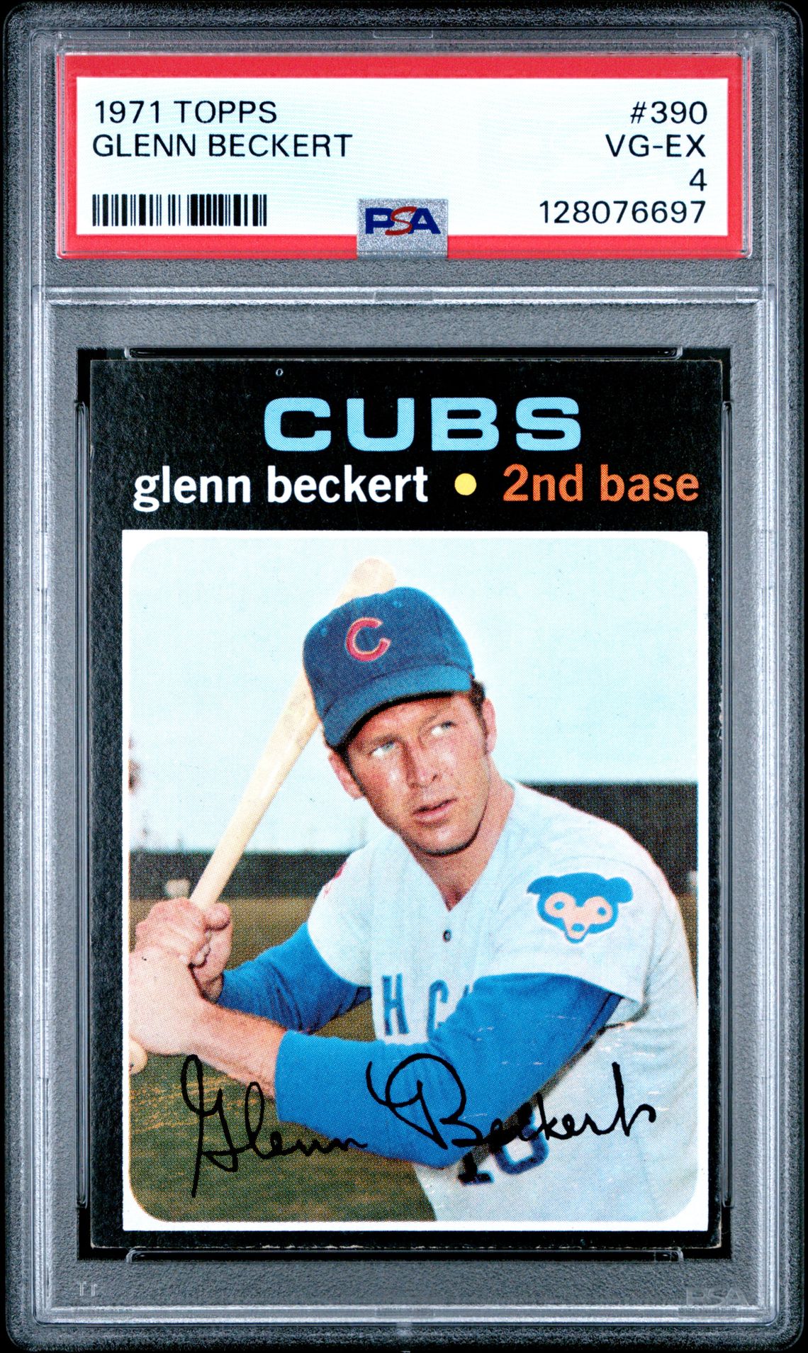 1971 Topps Glenn Beckert #390 Vg-Ex 4 front