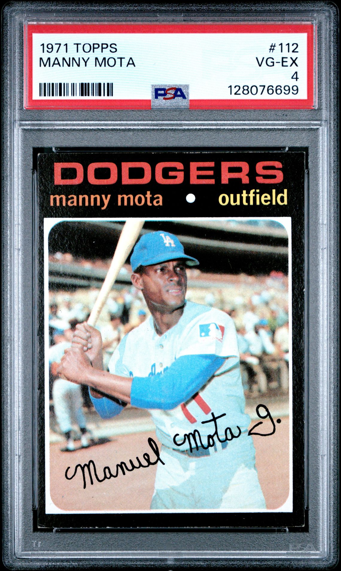 1971 Topps Manny Mota #112 Vg-Ex 4 front