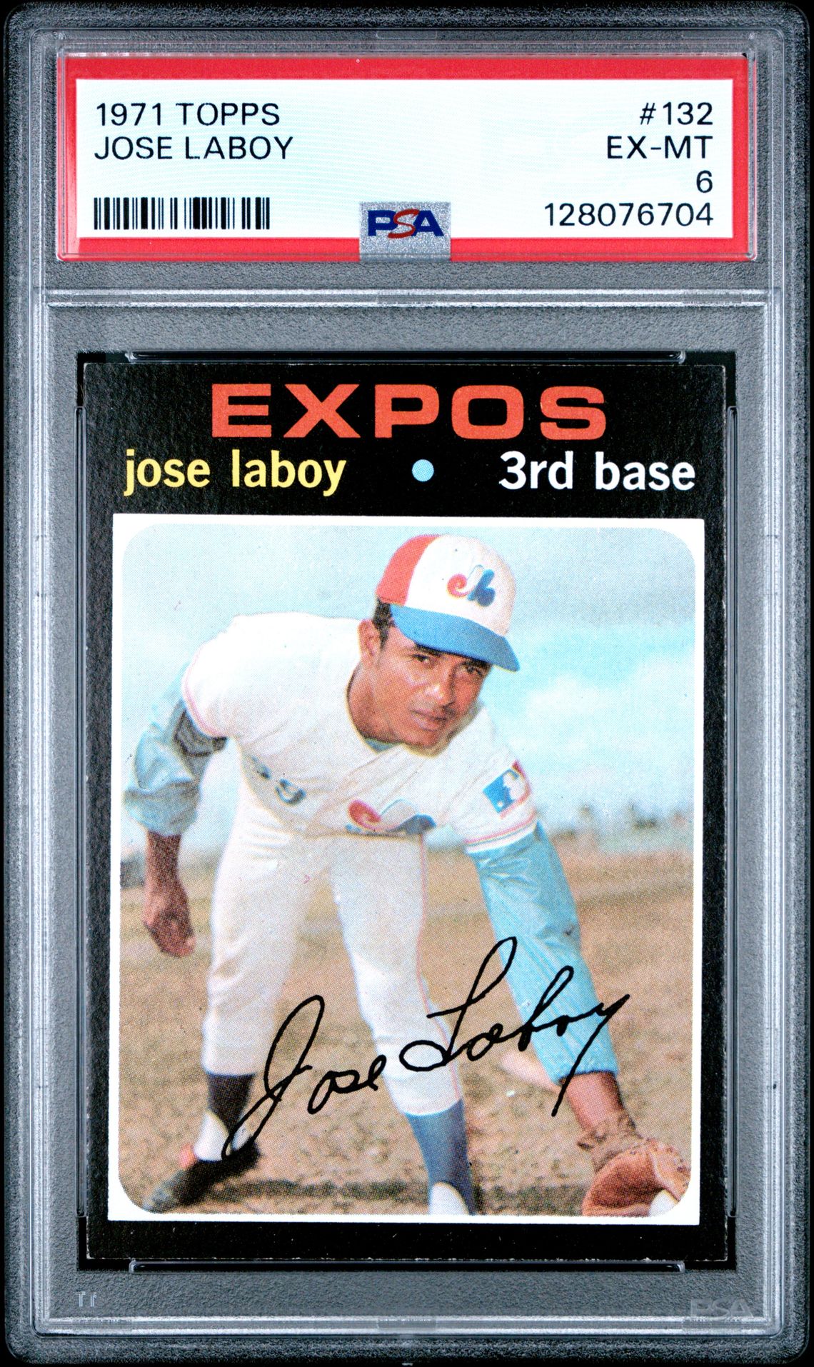 1971 Topps Jose Laboy #132 Ex-Mt 6 front