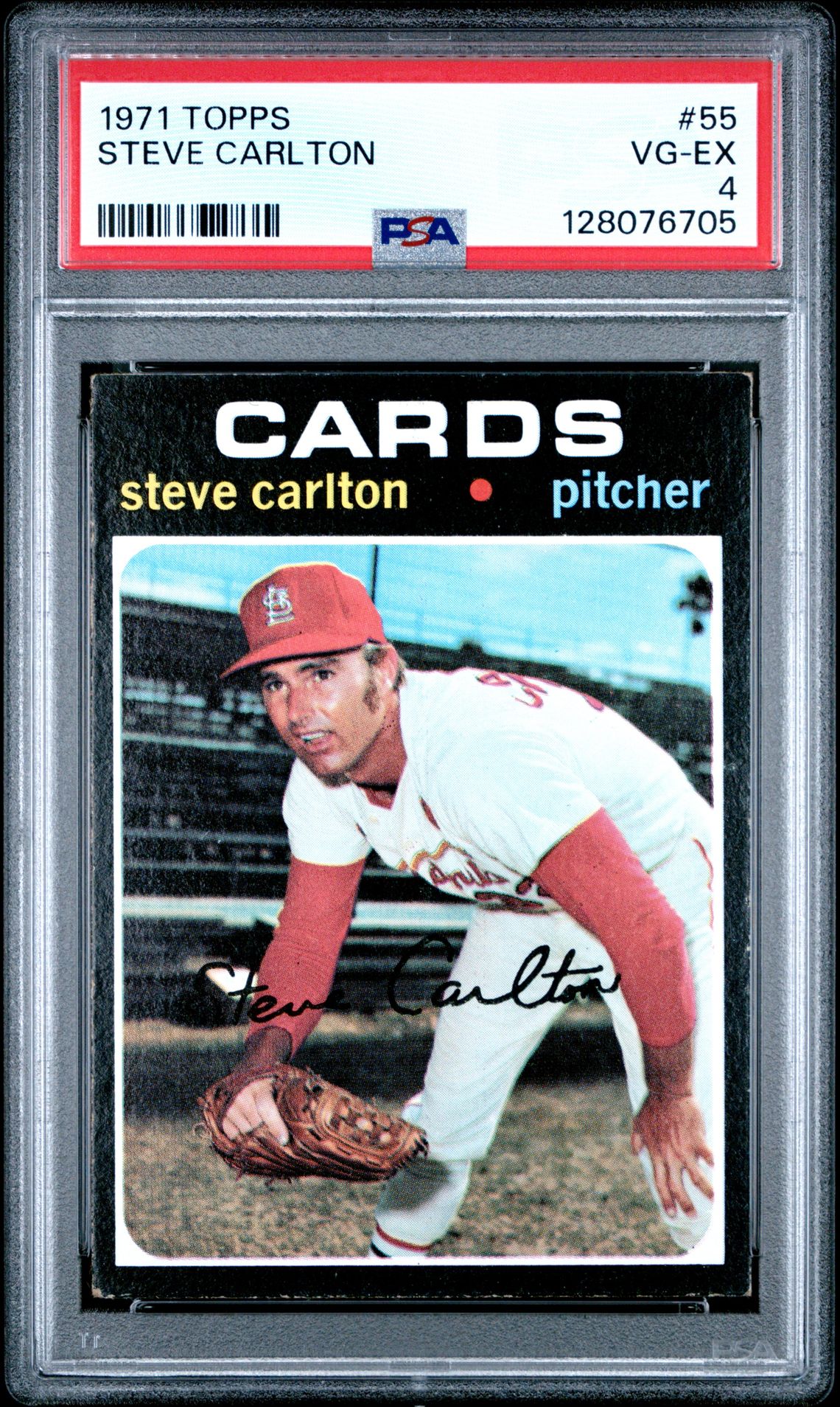1971 Topps Steve Carlton #55 Vg-Ex 4 front