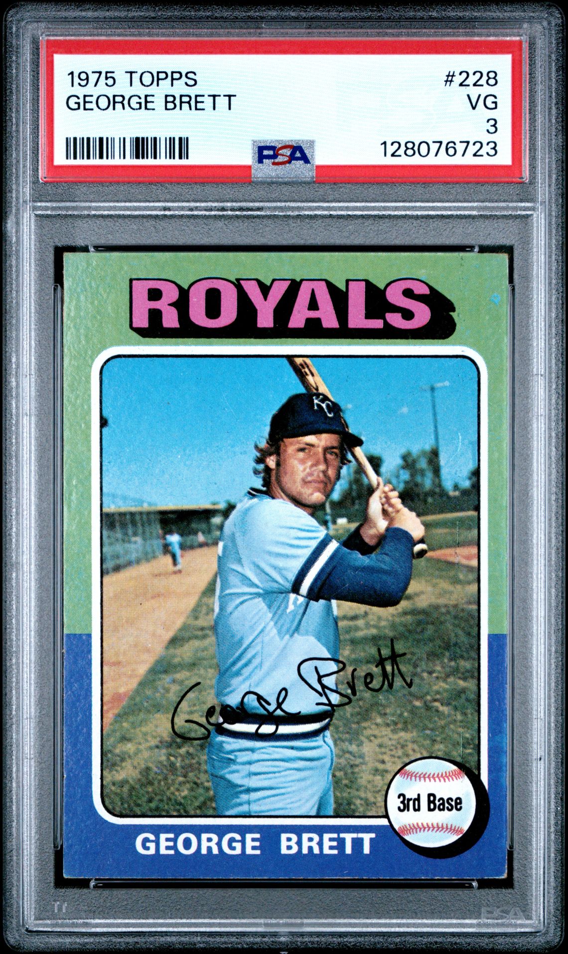 1975 Topps George Brett #228 Vg 3 front