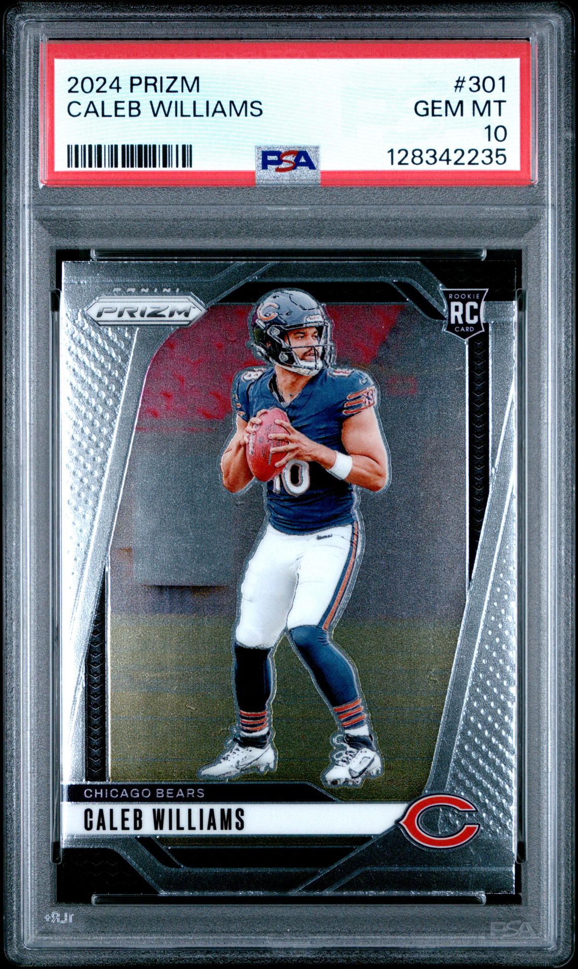 2024 Panini Prizm Caleb Williams #301 Gem Mt 10 front