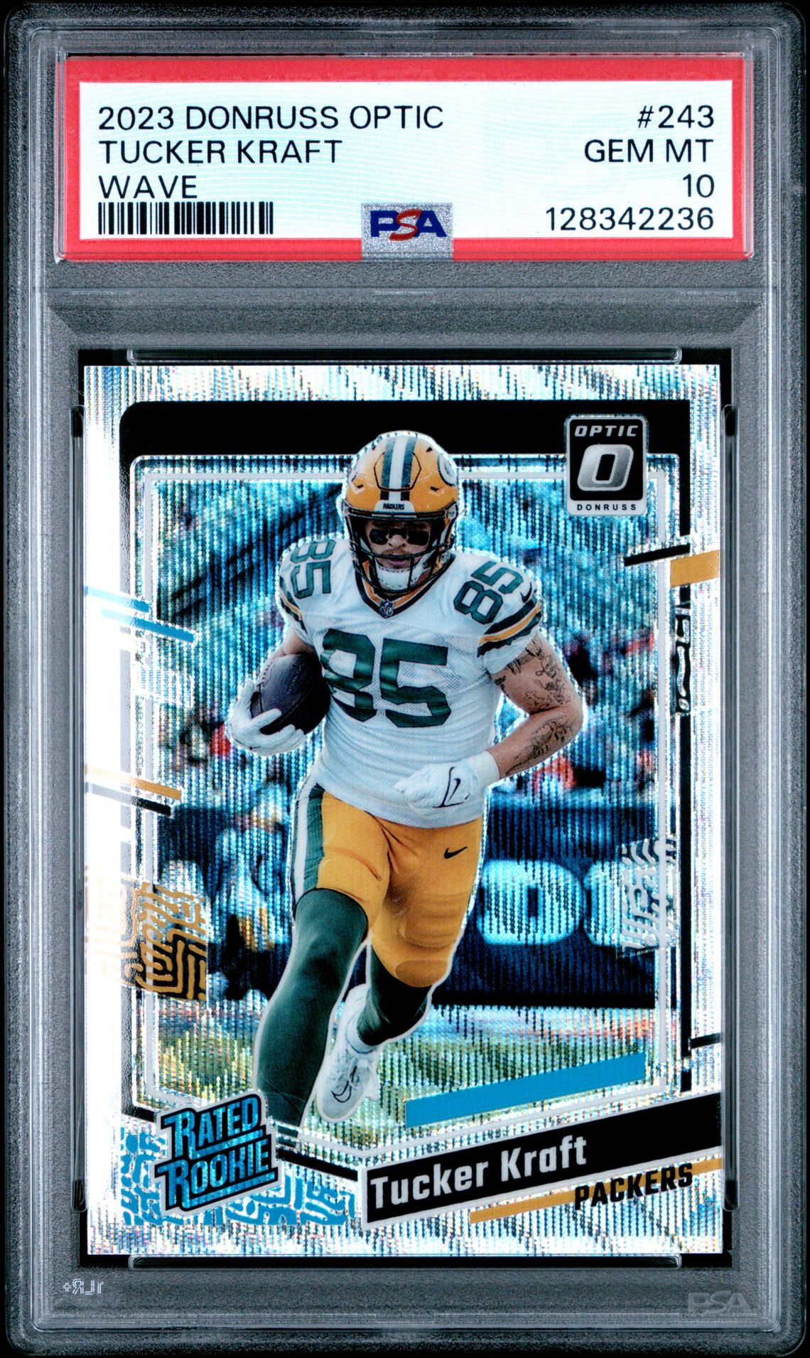 2023 Panini Donruss Optic Tucker Kraft #243 (Wave) Gem Mt 10 front