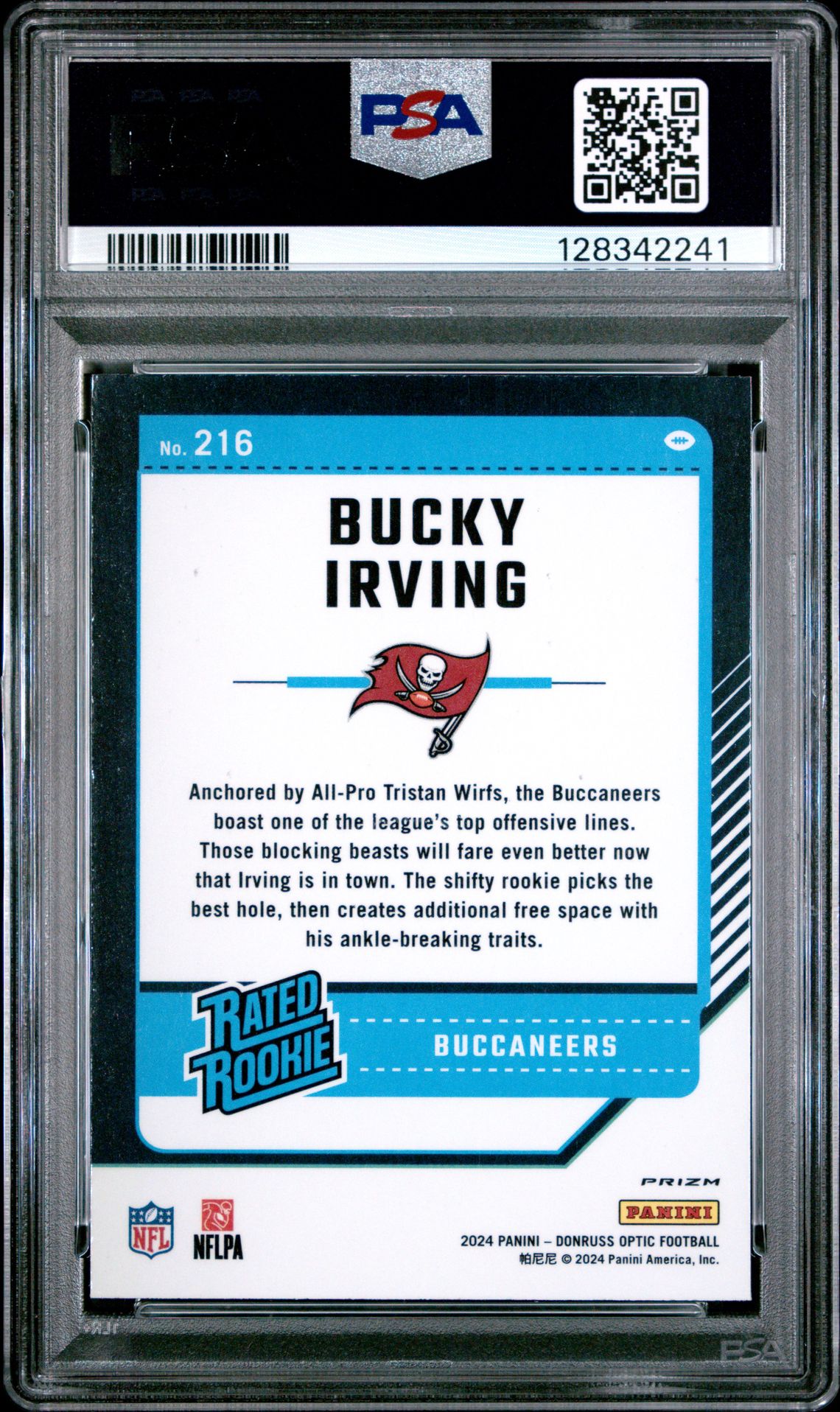 2024 Panini Donruss Optic Bucky Irving #216 (Blue Hyper) Mint 9 back