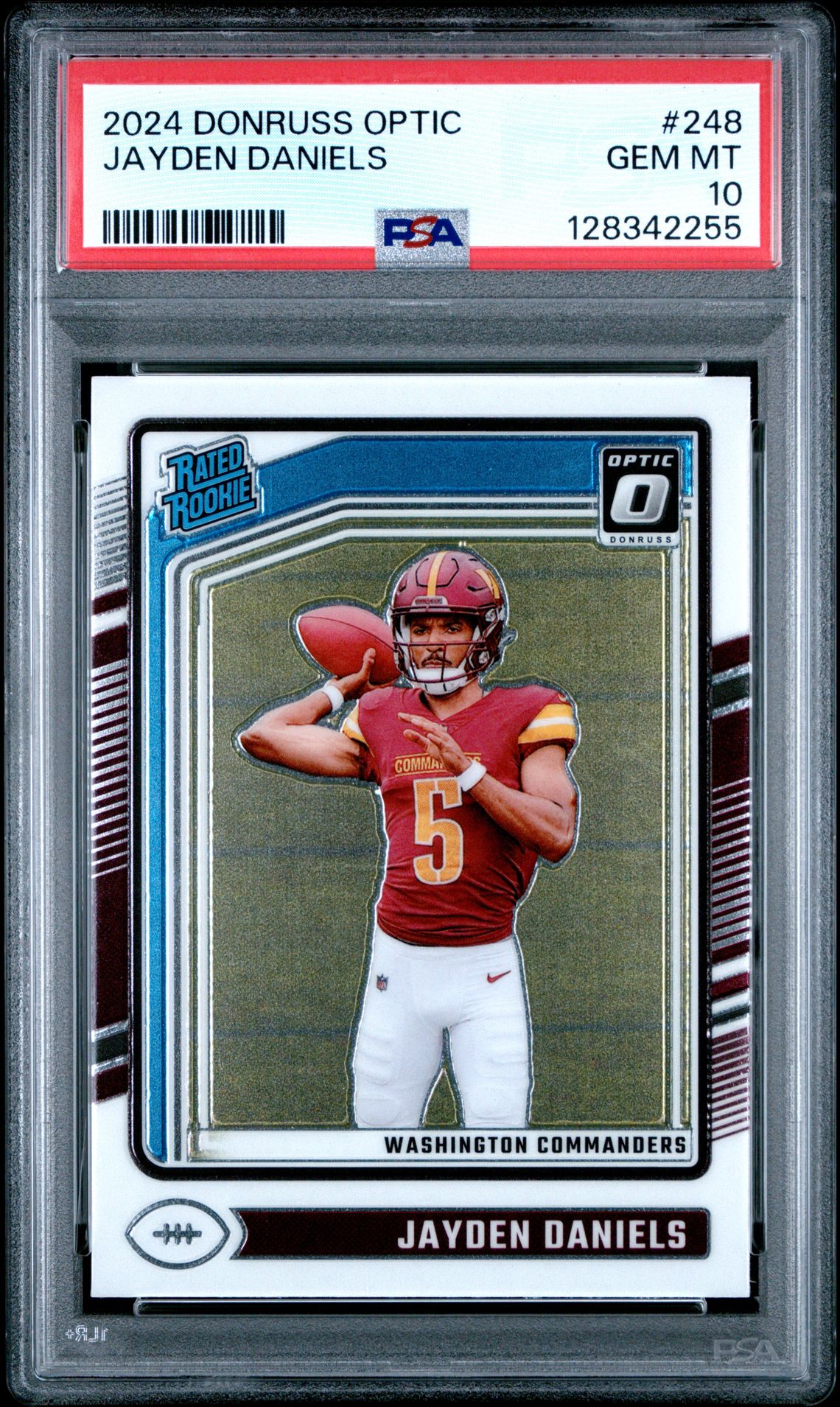 2024 Panini Donruss Optic Jayden Daniels #248 Gem Mt 10 front