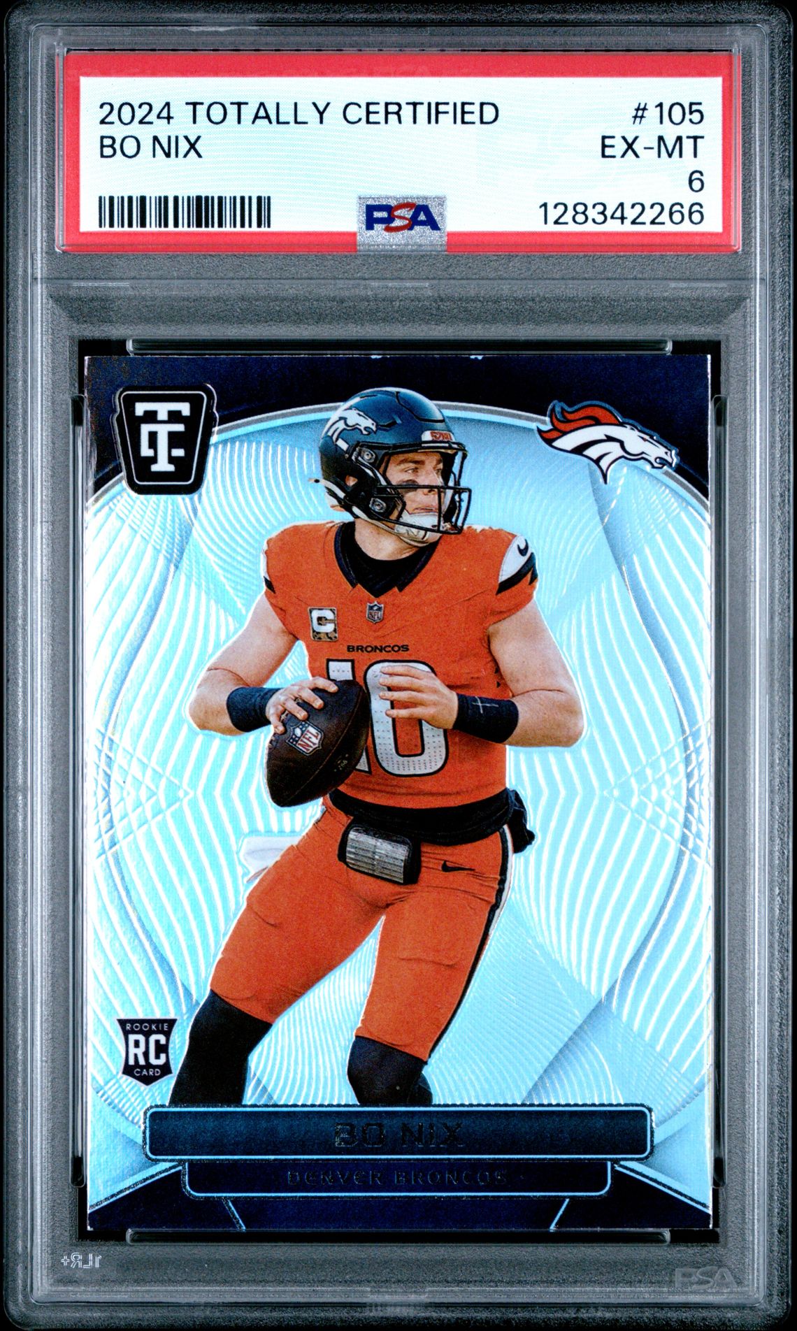 2024 Panini Totally Certified Bo Nix #105 Ex-Mt 6 front