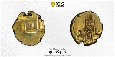 (1700-94) Fanam Fr-1517 Tuticorin AU50