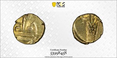 (1700-94) Fanam Fr-1517 Tuticorin AU58