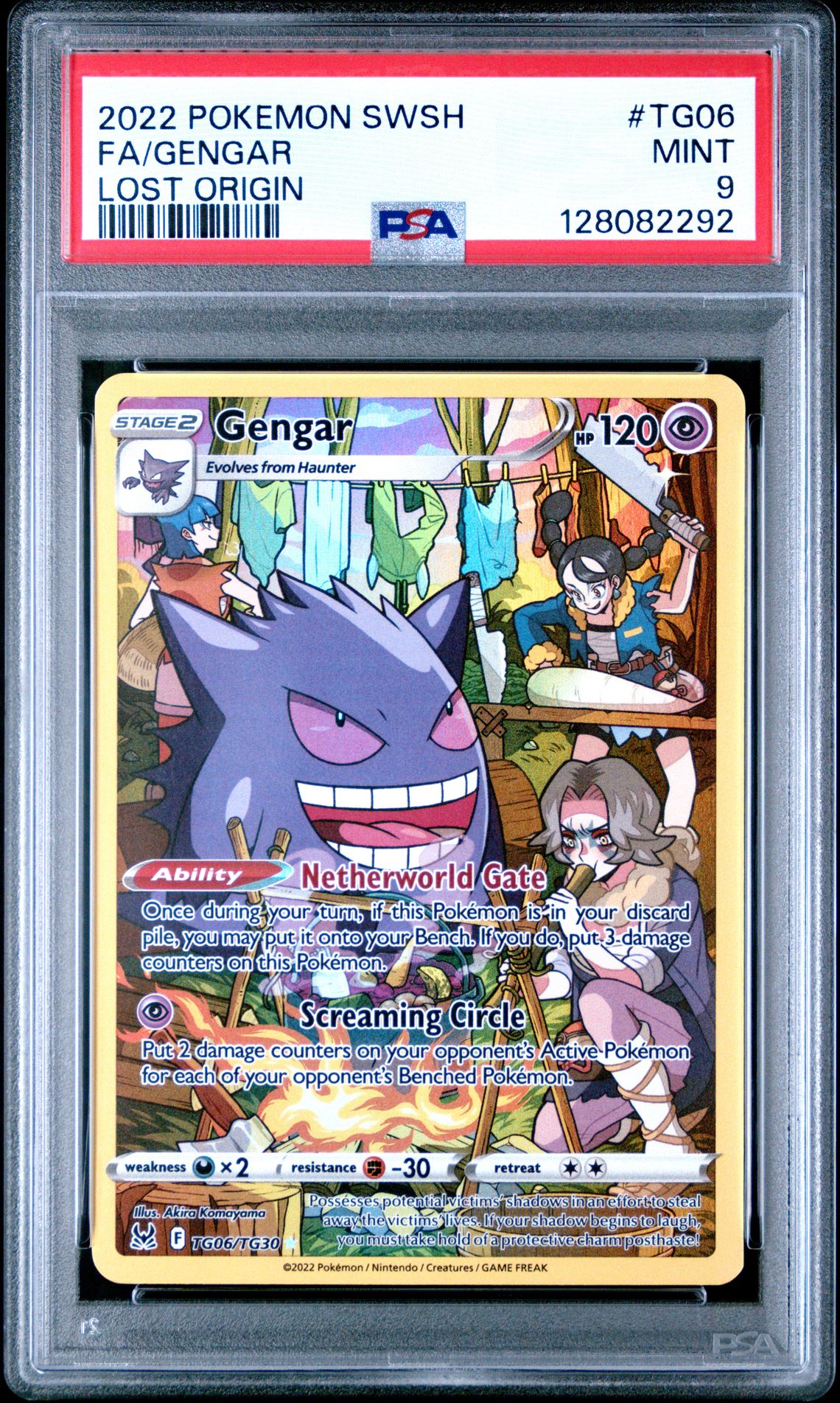 2022 Pokemon Sword & Shield Lost Origin Fa/Gengar #Tg06 (Lost Origin) Mint 9 front