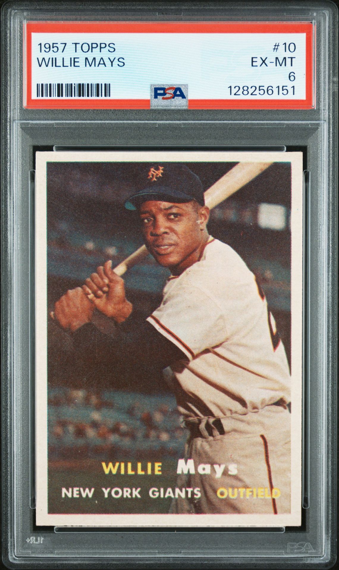 1957 Topps Willie Mays #10 Ex-Mt 6 front