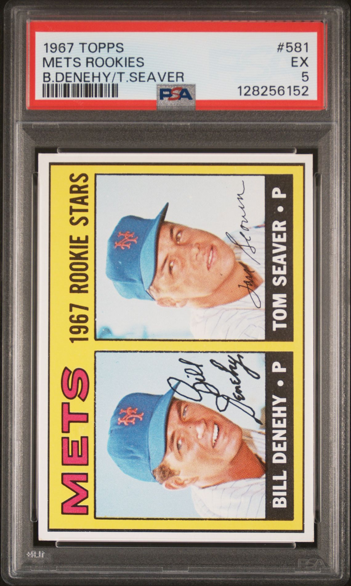 1967 Topps Mets Rookies #581 (B.denehy/T.seaver) Ex 5 front