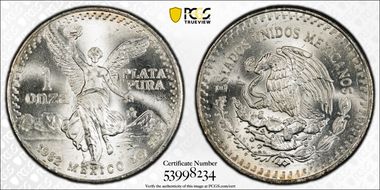 1982-Mo Onza Libertad Ag MS65