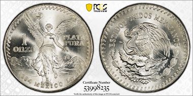 1984-Mo Onza Libertad Ag MS67