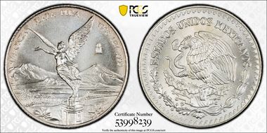 1998-Mo 1/4 oz Libertad Ag MS67