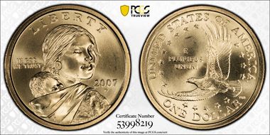 2007-P SAC$1 Satin Finish SP69