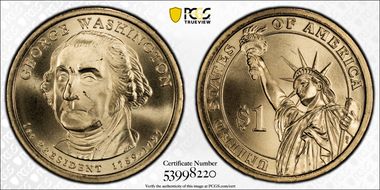 2007-P $1 G. Washington - Pos. A Satin Finish SP66