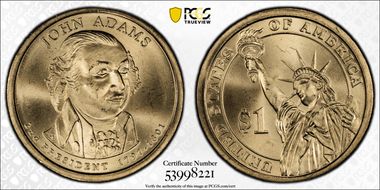 2007-P $1 John Adams - Pos. B Satin Finish SP66