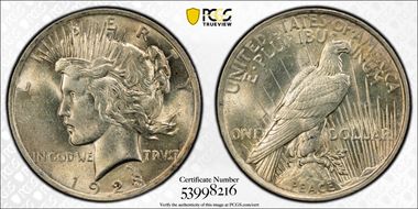 1923 $1 AU58