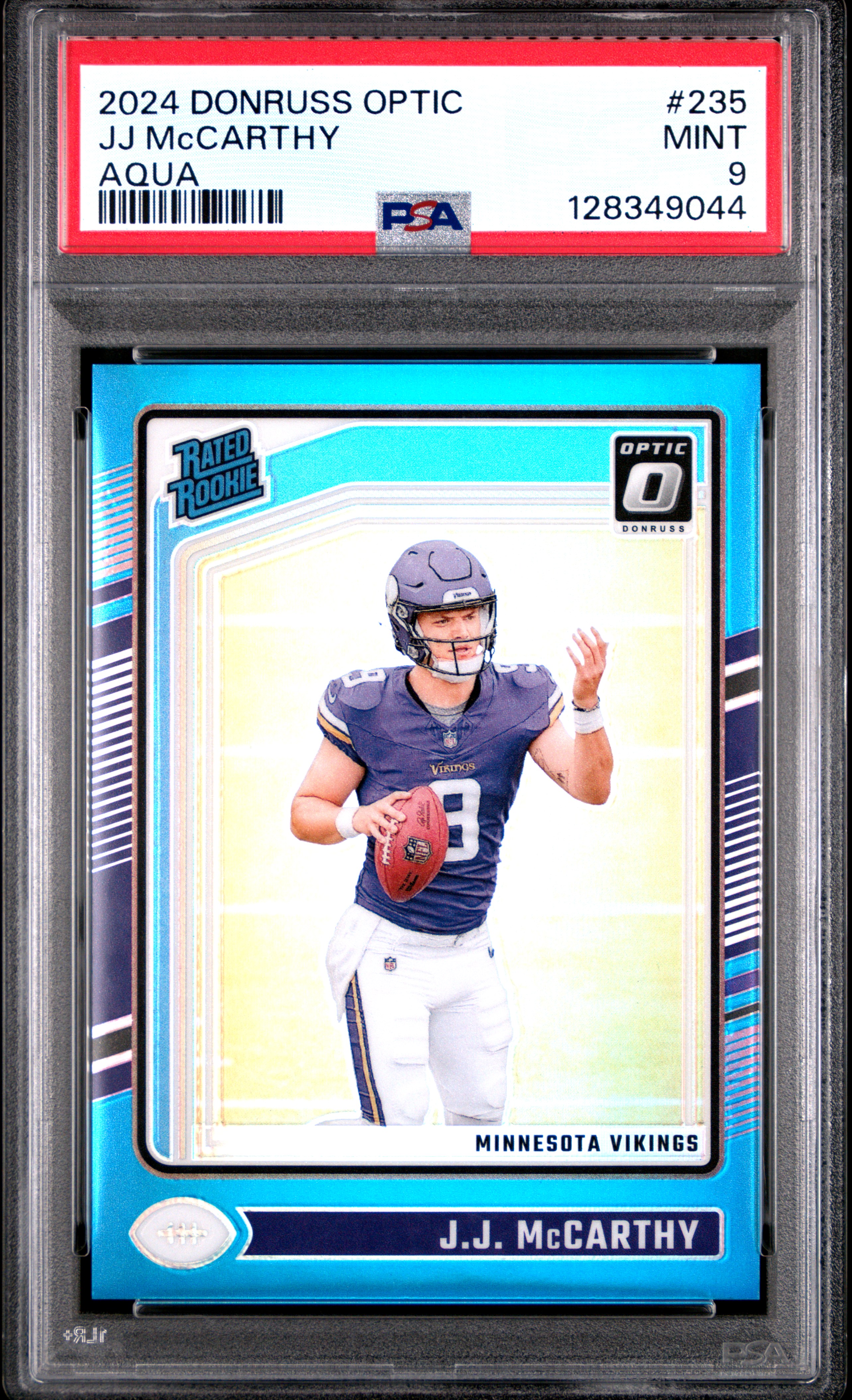 2024 #235 JJ McCarthy PSA 9 Panini Donruss Optic