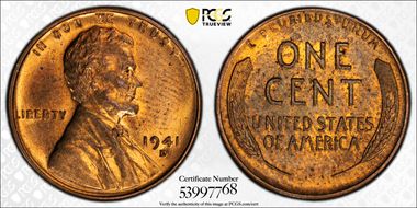 1941-D 1C MS63RB