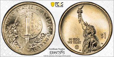 2024-P $1 American Innovation AL Saturn V Pos.  A MS65