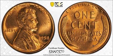 1958 1C MS64RD