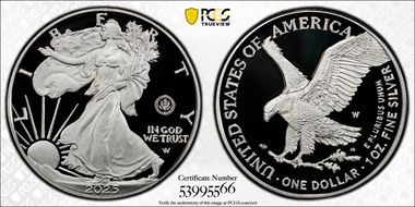 2025-W $1 Silver Eagle w/ U.S. Army Privy 250th Anniversary PR69DCAM